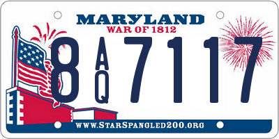 MD license plate 8AQ7117