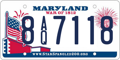 MD license plate 8AQ7118