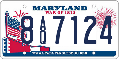 MD license plate 8AQ7124