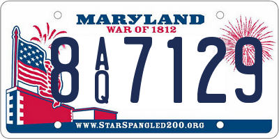 MD license plate 8AQ7129