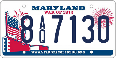 MD license plate 8AQ7130