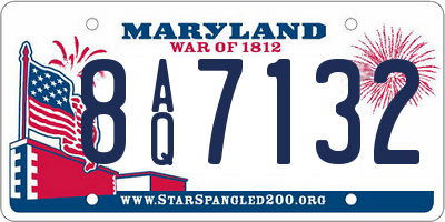 MD license plate 8AQ7132
