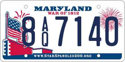 MD license plate 8AQ7140