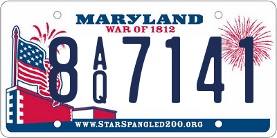 MD license plate 8AQ7141