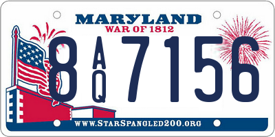 MD license plate 8AQ7156