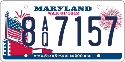 MD license plate 8AQ7157