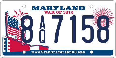 MD license plate 8AQ7158