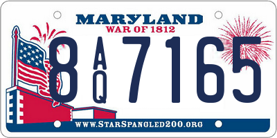 MD license plate 8AQ7165