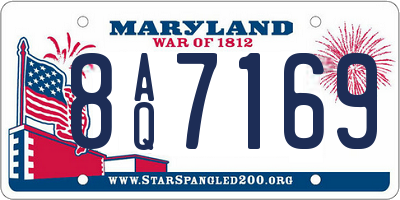 MD license plate 8AQ7169