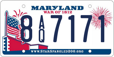 MD license plate 8AQ7171