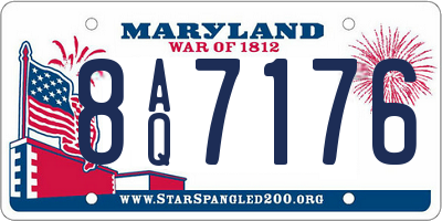 MD license plate 8AQ7176
