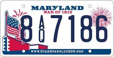 MD license plate 8AQ7186