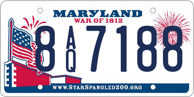 MD license plate 8AQ7188