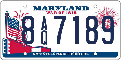 MD license plate 8AQ7189