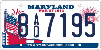MD license plate 8AQ7195