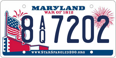 MD license plate 8AQ7202