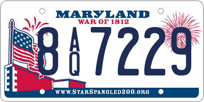 MD license plate 8AQ7229