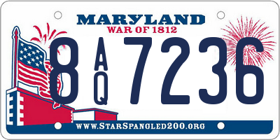 MD license plate 8AQ7236