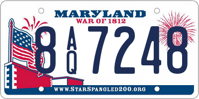 MD license plate 8AQ7248