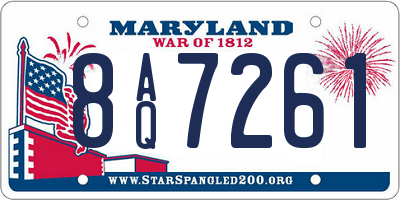 MD license plate 8AQ7261