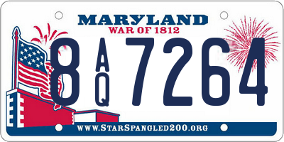 MD license plate 8AQ7264