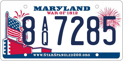 MD license plate 8AQ7285