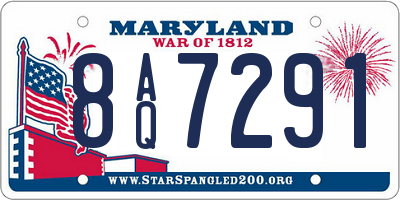 MD license plate 8AQ7291