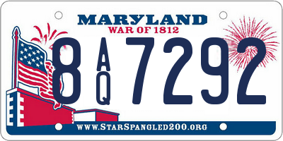 MD license plate 8AQ7292