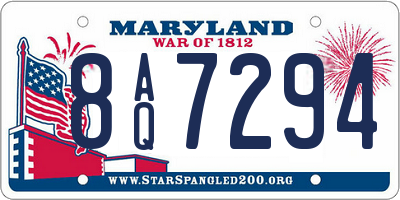 MD license plate 8AQ7294