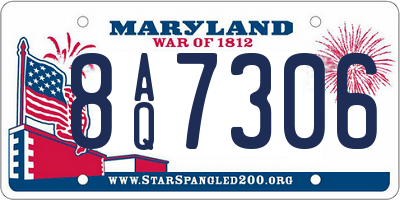 MD license plate 8AQ7306