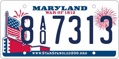 MD license plate 8AQ7313
