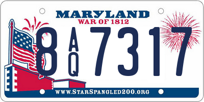 MD license plate 8AQ7317