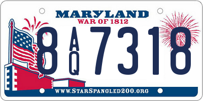 MD license plate 8AQ7318