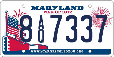 MD license plate 8AQ7337