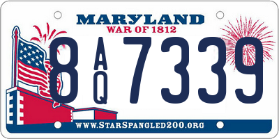 MD license plate 8AQ7339