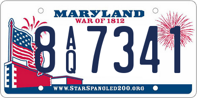 MD license plate 8AQ7341