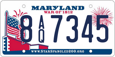MD license plate 8AQ7345