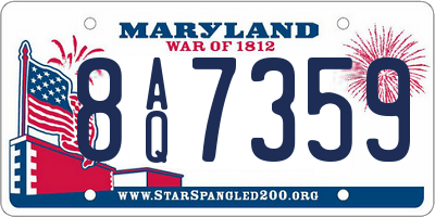 MD license plate 8AQ7359