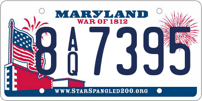 MD license plate 8AQ7395