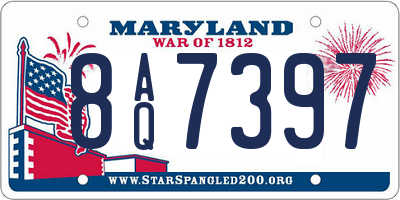 MD license plate 8AQ7397