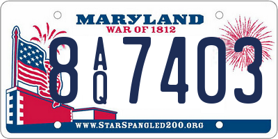 MD license plate 8AQ7403