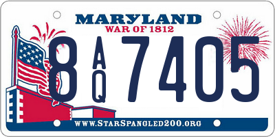 MD license plate 8AQ7405