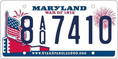 MD license plate 8AQ7410