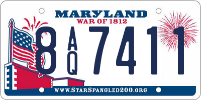 MD license plate 8AQ7411