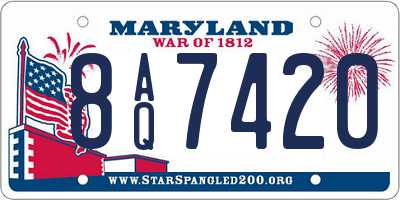 MD license plate 8AQ7420