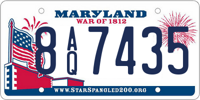 MD license plate 8AQ7435