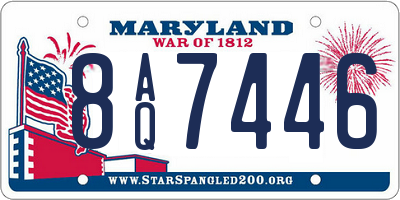 MD license plate 8AQ7446