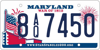 MD license plate 8AQ7450