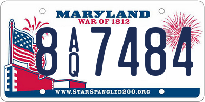 MD license plate 8AQ7484