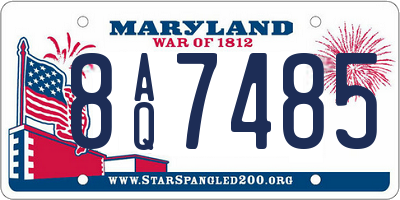 MD license plate 8AQ7485